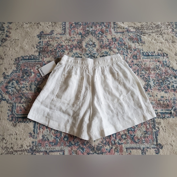 New Splendid Becka 100% Linen Shorts In White Classic Boho Summer Size S Beach - Picture 8 of 16